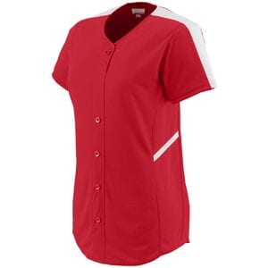 Augusta Sportswear 1654 - Ladies Closer Jersey Red/White