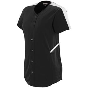 Augusta Sportswear 1654 - Ladies Closer Jersey Black/White