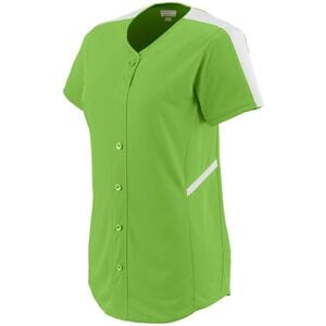 Augusta Sportswear 1654 - Ladies Closer Jersey Lime/White
