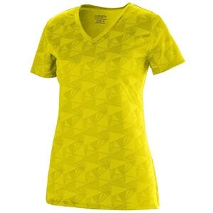 Augusta Sportswear 1792 - Ladies Elevate Wicking T Shirt Power Yellow/Black Print