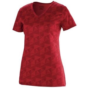 Augusta Sportswear 1792 - Ladies Elevate Wicking T Shirt Red/Black Print