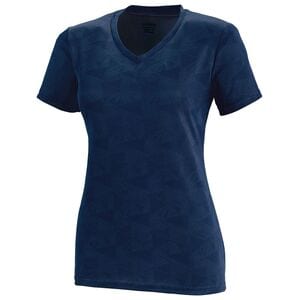 Augusta Sportswear 1792 - Ladies Elevate Wicking T Shirt Navy/White Print