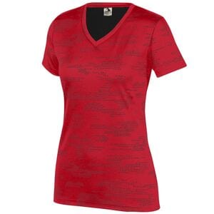 Augusta Sportswear 1803 - Ladies Sleet Wicking Tee Red/Black