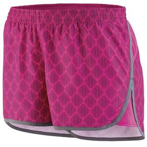 Augusta Sportswear 2428 - Ladies Fysique Shorts Power Pink Plexus Print/Graphite