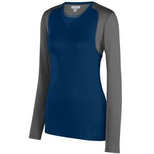 Augusta Sportswear 2522 - Ladies Astonish Long Sleeve Jersey Navy/Graphite