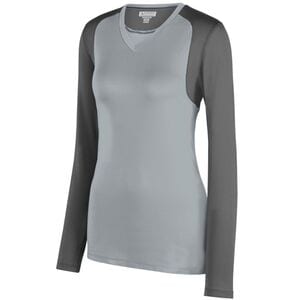 Augusta Sportswear 2522 - Ladies Astonish Long Sleeve Jersey Silver/Graphite
