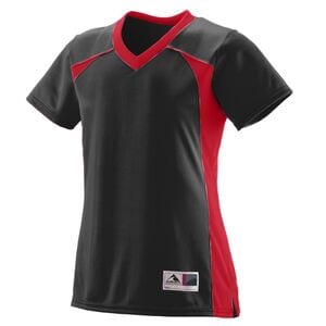 Augusta Sportswear 263 - Girls Victor Replica Jersey Black/Red
