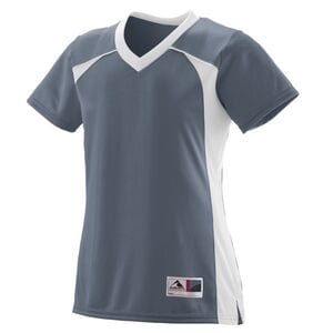 Augusta Sportswear 263 - Girls Victor Replica Jersey Graphite/White