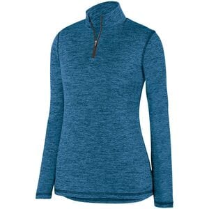 Augusta Sportswear 2957 - Ladies Intensify Black Heather 1/4 Zip Pullover Columbia Blue