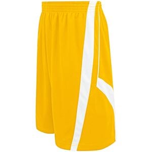 HighFive 335800 - Adult Fusion Reversible Shorts Athletic Gold/White