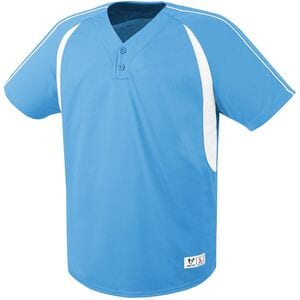 HighFive 312070 - Adult Impact Two Button Jersey Columbia Blue/White