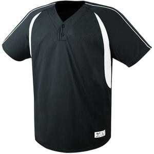 HighFive 312070 - Adult Impact Two Button Jersey Black/White