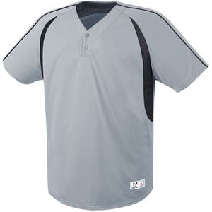 HighFive 312070 - Adult Impact Two Button Jersey Silver Grey/Black