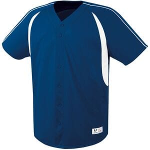 HighFive 312080 - Adult Impact Full Button Jersey Navy/White