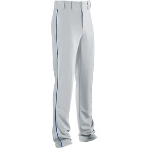 HighFive 315051 - Youth Piped Classic Double Knit Baseball Pant Silver Grey/Royal