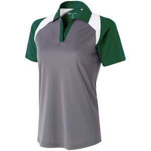 Holloway 222392 - Ladies Shield Polo Graphite/Forest/White