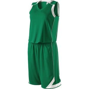 Holloway 224363 - Ladies Carthage Basketball Shorts Kelly/White