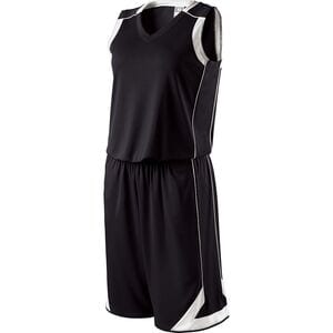 Holloway 224362 - Ladies Carthage Basketball Jersey Black/White