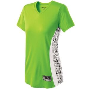 Holloway 221317 - Ladies Change Up Jersey Lime/White/White Print
