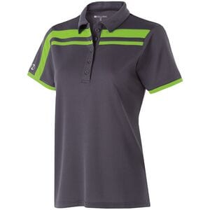 Holloway 222387 - Ladies Charge Polo Carbon/ Lime