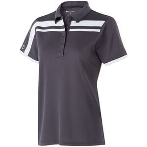 Holloway 222387 - Ladies Charge Polo Carbon/ White
