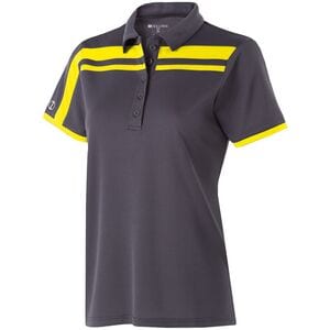 Holloway 222387 - Ladies Charge Polo Carbon/Bright Yellow