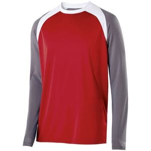 Holloway 222504 - Shield Shirt Scarlet/ Graphite/ White