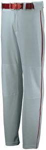 Russell 233L2B - Youth Open Bottom Piped Baseball Pant Baseball Grey/True Red