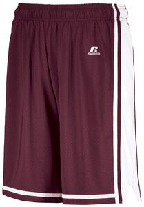 Russell 4B2VTM - Legacy Basketball Shorts Maroon/White