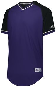 Russell R01X3M - Classic V Neck Jersey Purple/Black/White
