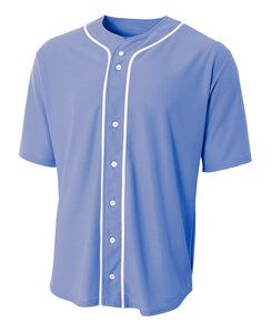 A4 A4NB4184 - Youth Full Button Baseball Top Light Blue