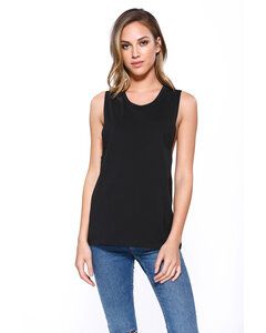 StarTee ST1150 - Ladies Cotton Muscle T-Shirt Black