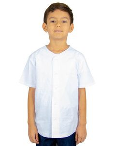 Shaka Wear SHBBJY - Youth 7 oz., 100% US Cotton Baseball Jersey White