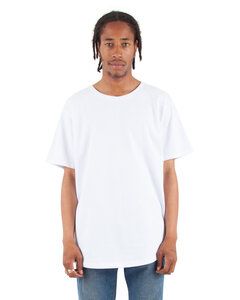 Shaka Wear SHCLT - Adult 6 oz., Curved Hem Long T-Shirt White