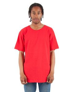 Shaka Wear SHCLT - Adult 6 oz., Curved Hem Long T-Shirt Red