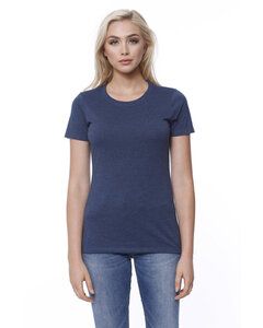 StarTee ST1410 - Ladies CVC Crew Neck T-shirt Navy Heather