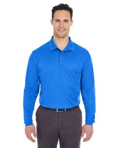 UltraClub 8210LS - Adult Cool & Dry Long-Sleeve Mesh Piqué Polo Royal