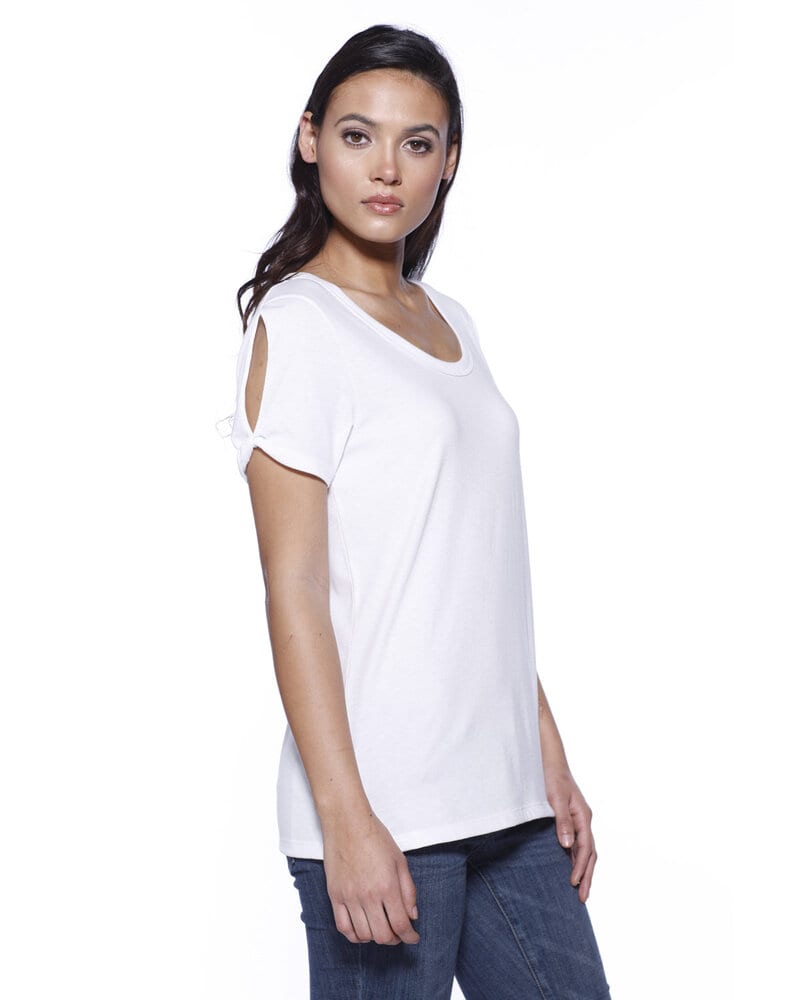 StarTee ST1414 - Ladies CVC Twist Sleeve Top