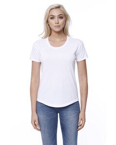 StarTee ST1420 - Ladies CVC Melrose High Low T-shirt White