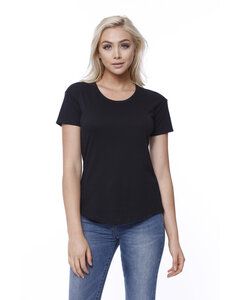 StarTee ST1420 - Ladies CVC Melrose High Low T-shirt Black