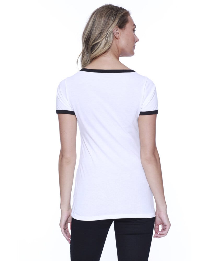 StarTee ST1431 - Ladies CVC Ringer T-Shirt