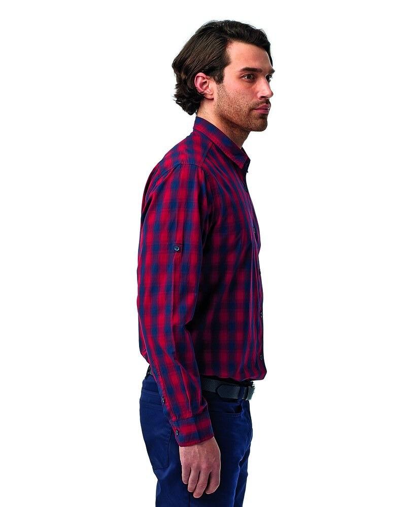 Artisan Collection by Reprime RP250 - Men's Mulligan Check Long-Sleeve Cotton Shirt