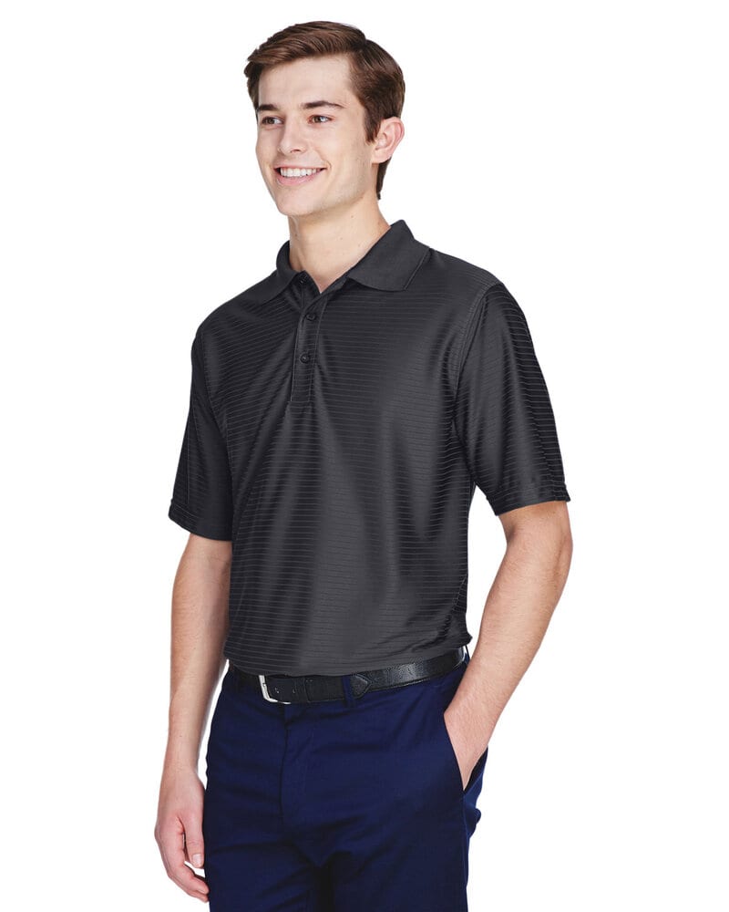 UltraClub 8413 - Men's Cool & Dry Elite Tonal Stripe Performance Polo