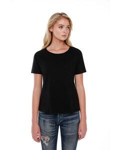 StarTee ST1018 - Ladies 3.5 oz., 100% Cotton Boxy High Low T-Shirt Black