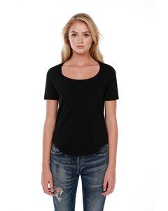 StarTee ST1019 - Ladies 3.5 oz., 100% Cotton U-Neck T-Shirt Black