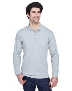 UltraClub 8532 - Adult Long-Sleeve Classic Piqué Polo