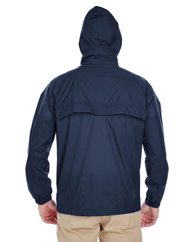 UltraClub 8929 - Adult Full-Zip Hooded Pack-Away Jacket