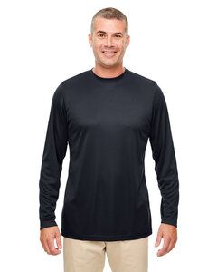 UltraClub 8622 - Men's Cool & Dry Performance Long-Sleeve Top Black