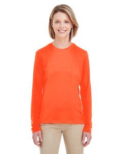 UltraClub 8622W - Ladies Cool & Dry Performance Long-Sleeve Top Bright Orange