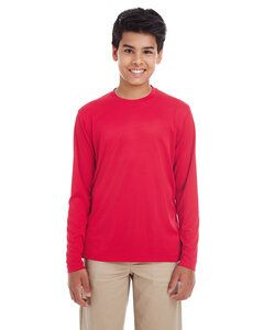UltraClub 8622Y - Youth Cool & Dry Performance Long-Sleeve Top Red